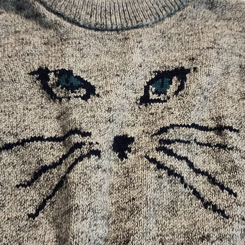 Baby Gap 2 pc outfit girl sz 12-18 months Cat sweater Jeans School Play Daycare